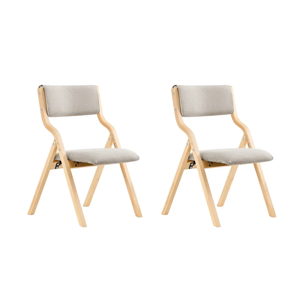 SoBuy FST40-HGx2, Lotto da 2 Sedie Pieghevoli da Pranzo con Seduta e Schienale Imbottiti, Design Elegante e Salvaspazio Se...