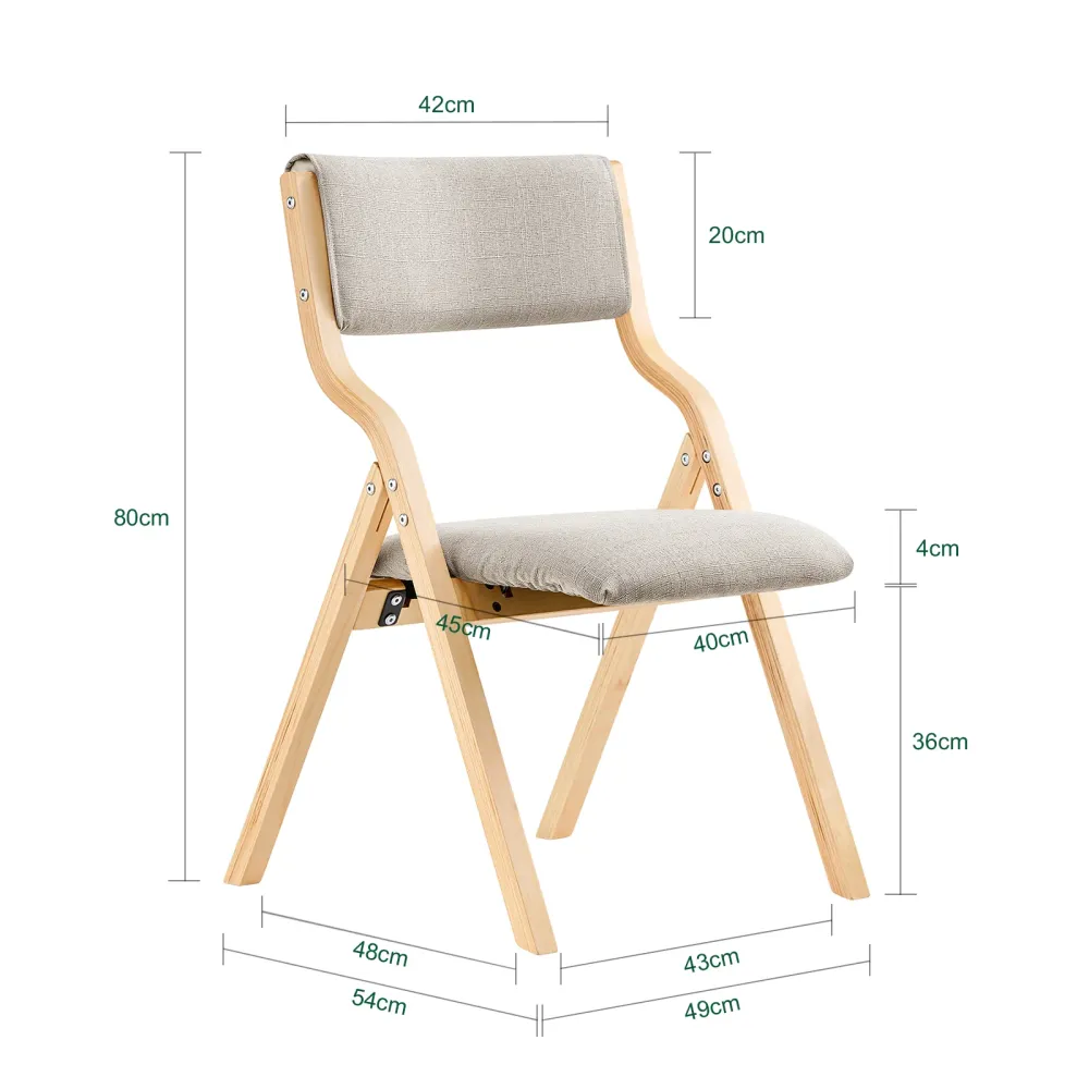 SoBuy FST40-HGx2, Lotto da 2 Sedie Pieghevoli da Pranzo con Seduta e Schienale Imbottiti, Design Elegante e Salvaspazio Se...