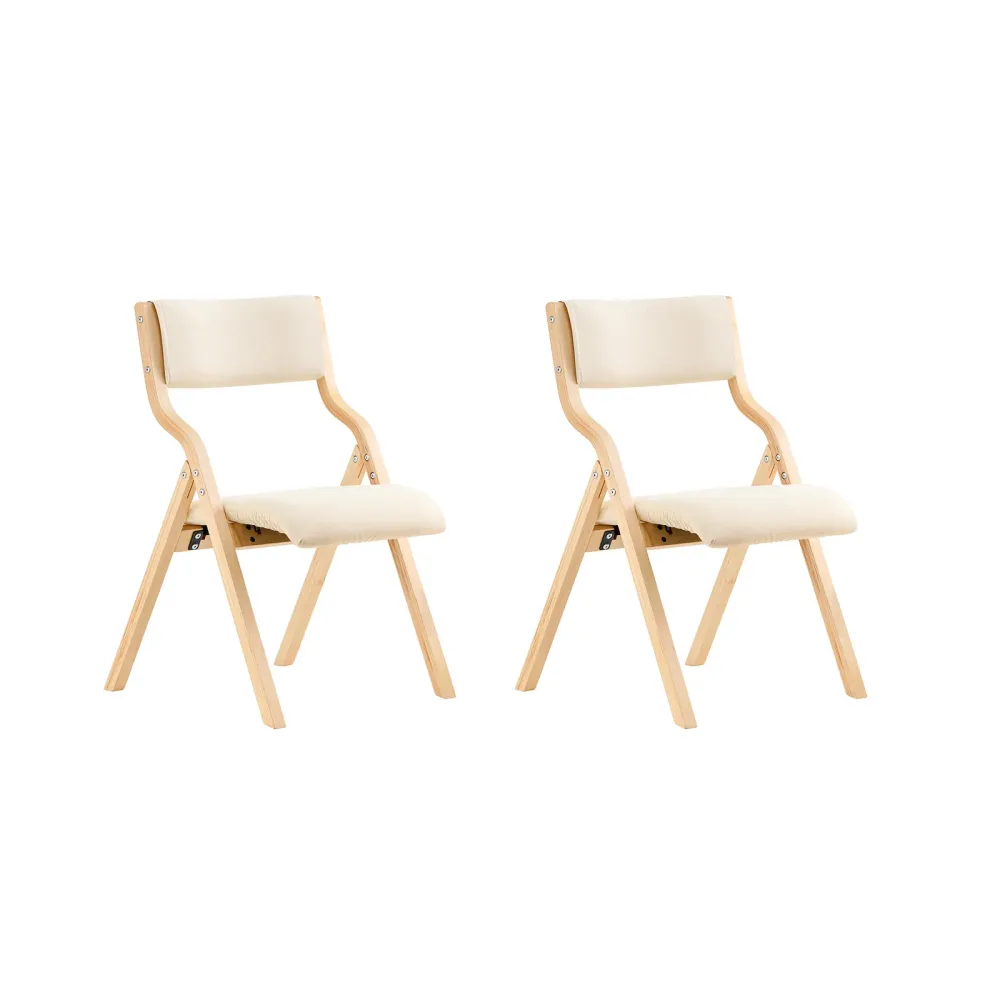 SoBuy FST40-Wx2, Lotto da 2 Sedie Pieghevoli da Pranzo con Seduta e Schienale Imbottiti, Design Elegante e Salvaspazio Sed...