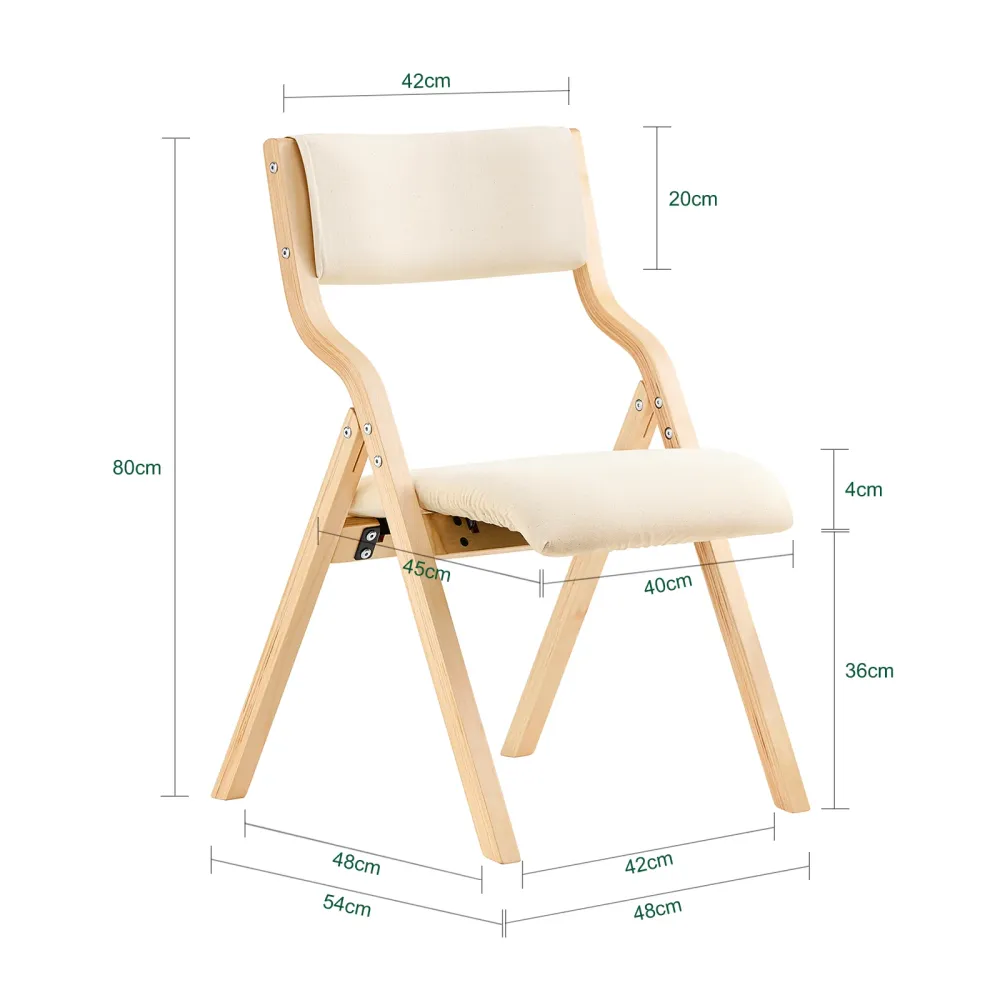 SoBuy FST40-Wx2, Lotto da 2 Sedie Pieghevoli da Pranzo con Seduta e Schienale Imbottiti, Design Elegante e Salvaspazio Sed...