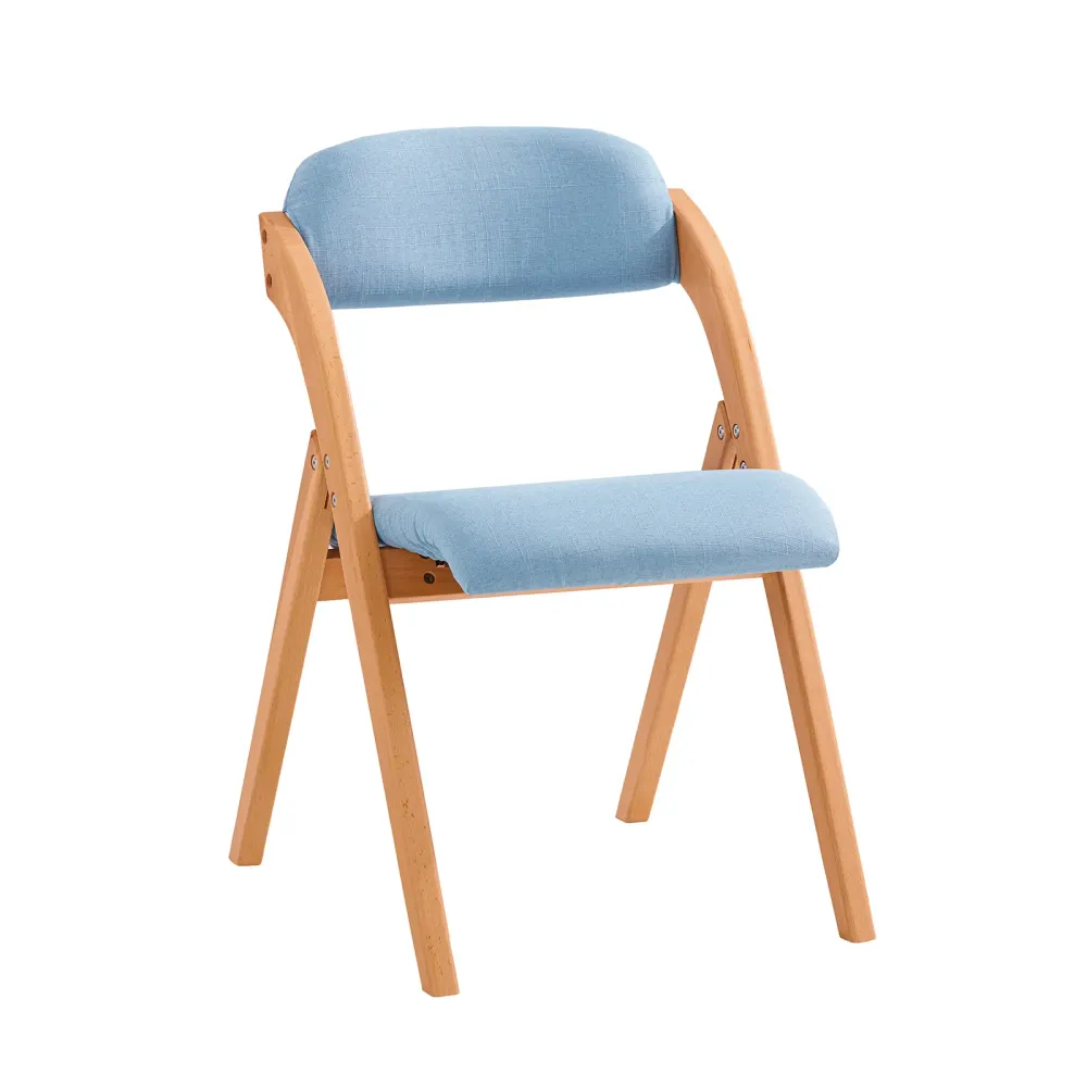 SoBuy FST92-BL Sedia da Pranzo Pieghevole con Seduta Imbottita - Set di Sedie con Cuscino per Sala da Pranzo Legno di Fagg...