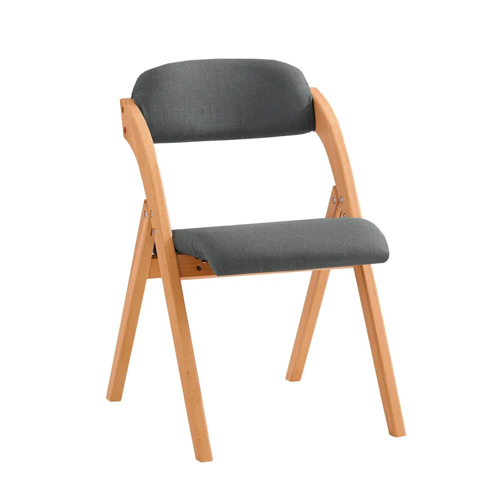 SoBuy FST92-SG Sedia da Pranzo Pieghevole con Seduta Imbottita - Set di Sedie con Cuscino per Sala da Pranzo Legno di Fagg...