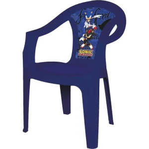 Sonic sedia per bambini blu plastica con braccioli