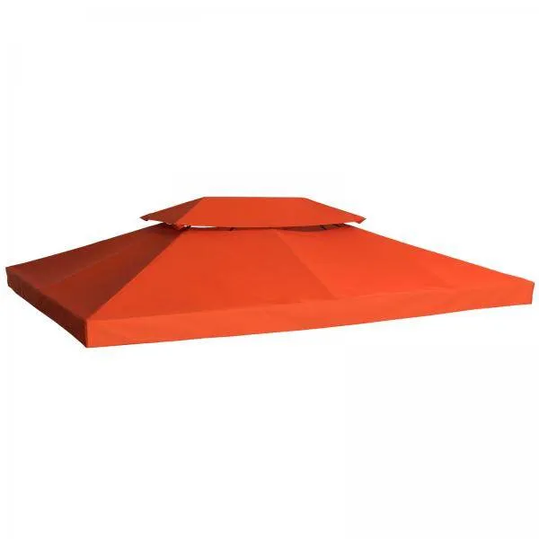 Sostituzione tetto padiglione tetto per padiglione metallo poliestere 3x4m rosso ruggine
