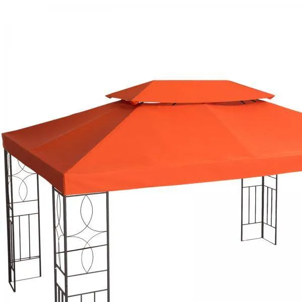 Sostituzione tetto padiglione tetto per padiglione metallo poliestere 3x4m rosso ruggine