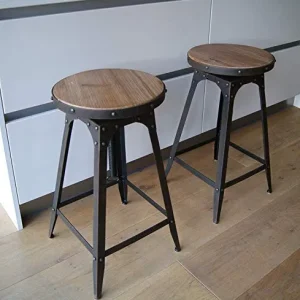 Caffè Stile Regolabile Sgabello Urban Vintage Industriale Rustico - Ruggine Invecchiato Steel Magnolias