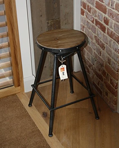 caffè Stile regolabile Sgabello urban vintage industriale rustico - Peltro Steel Magnolias Furniture