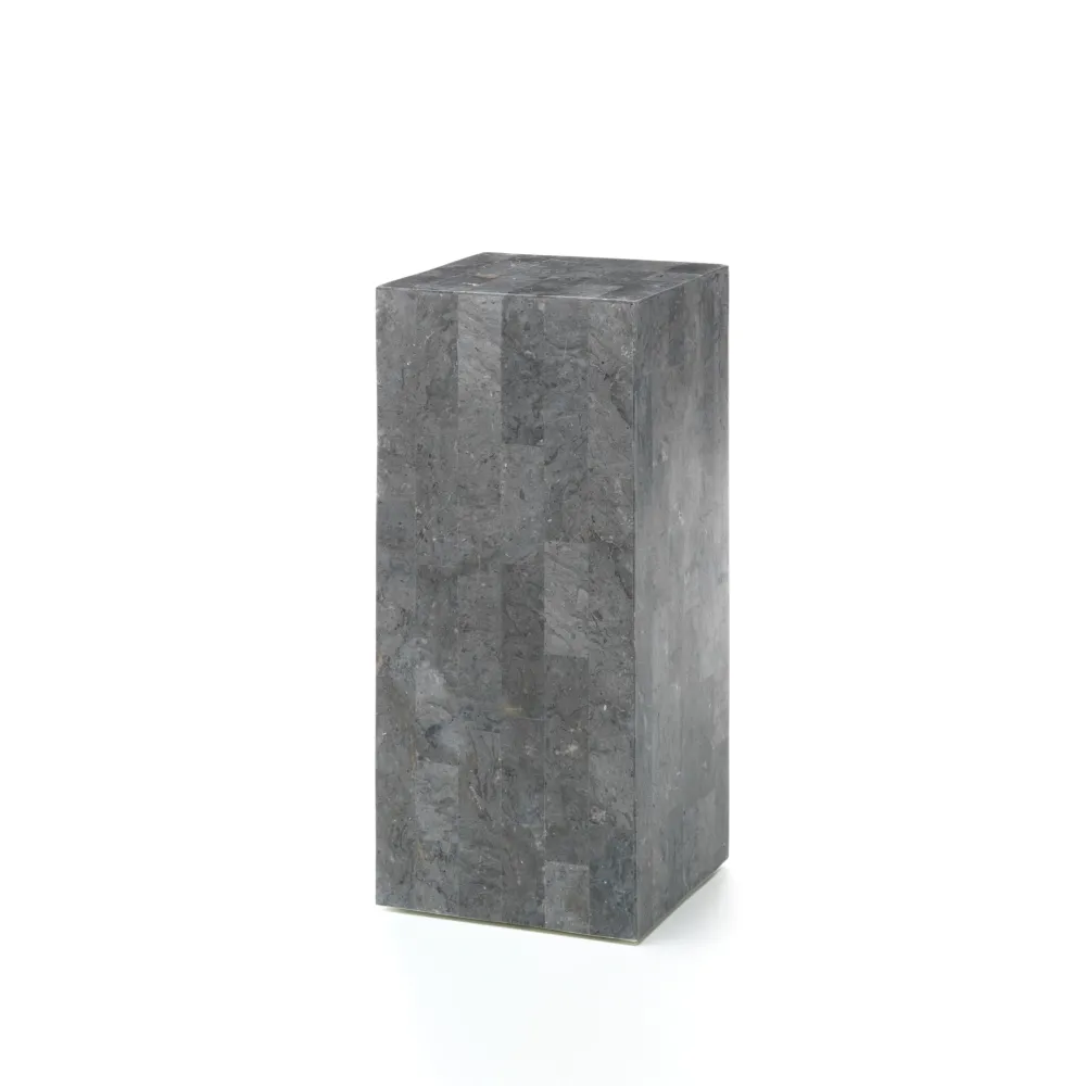 Colonna tavolino alto pietra fossile "Dove" moderno cm 35x35 80h Stones