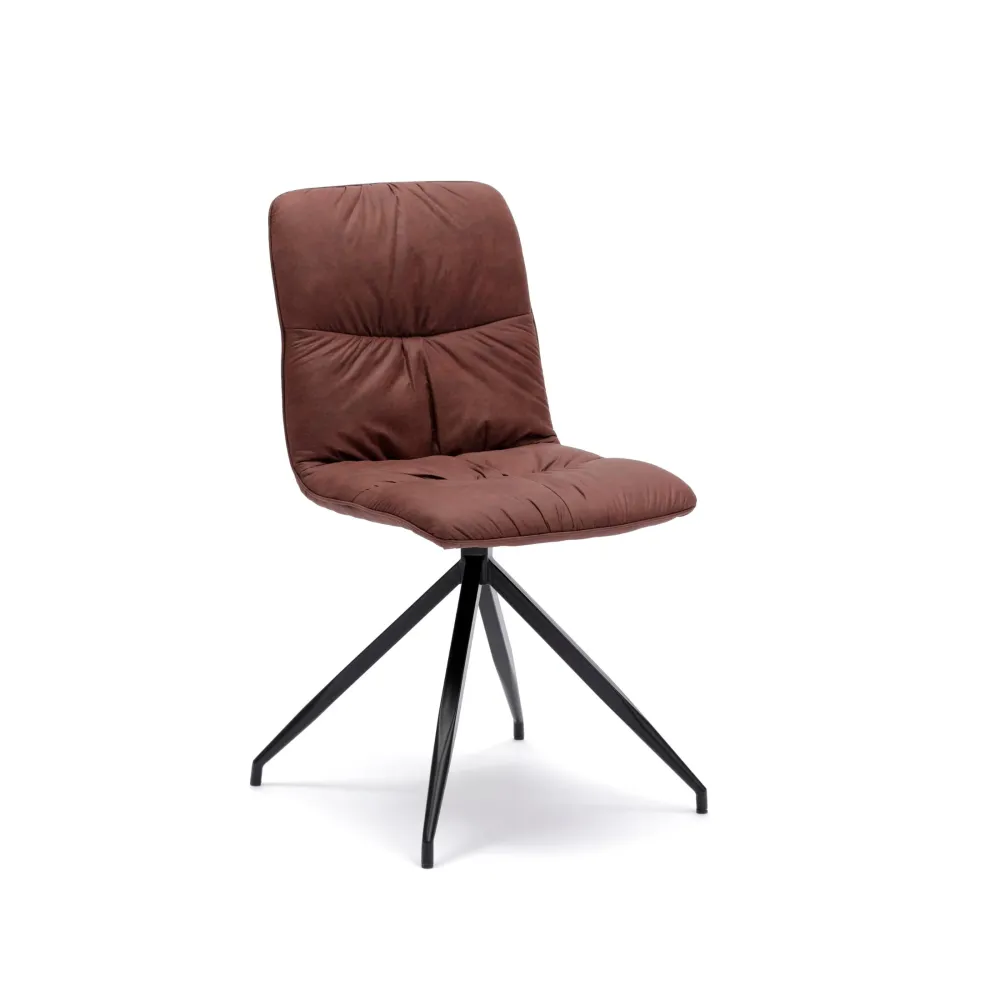 Set di sedie imbottite microfibra "Eléganta" poltrone moderne effetto velluto cm 38x43 86,5h Stones