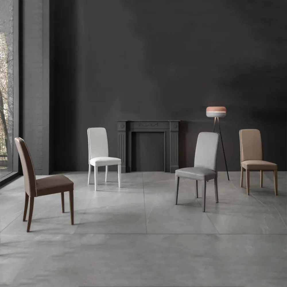 Set di sedie imbottite da soggiorno "Gardenia" moderne similpelle cm 46x59 99h Stones