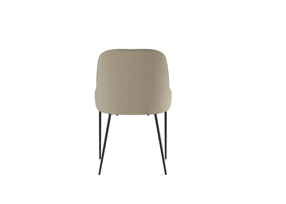 Set di 4 sedie imbottite tessuto "Cover" con struttura metallo verniciato Stones