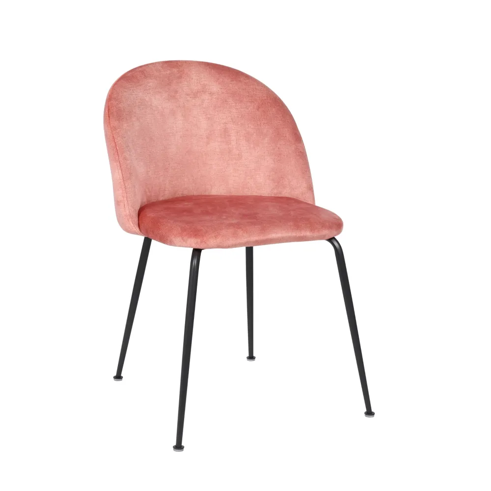 Set di sedie imbottite velluto "Lumina" con gambe metallo cm 45x55 79h Stones