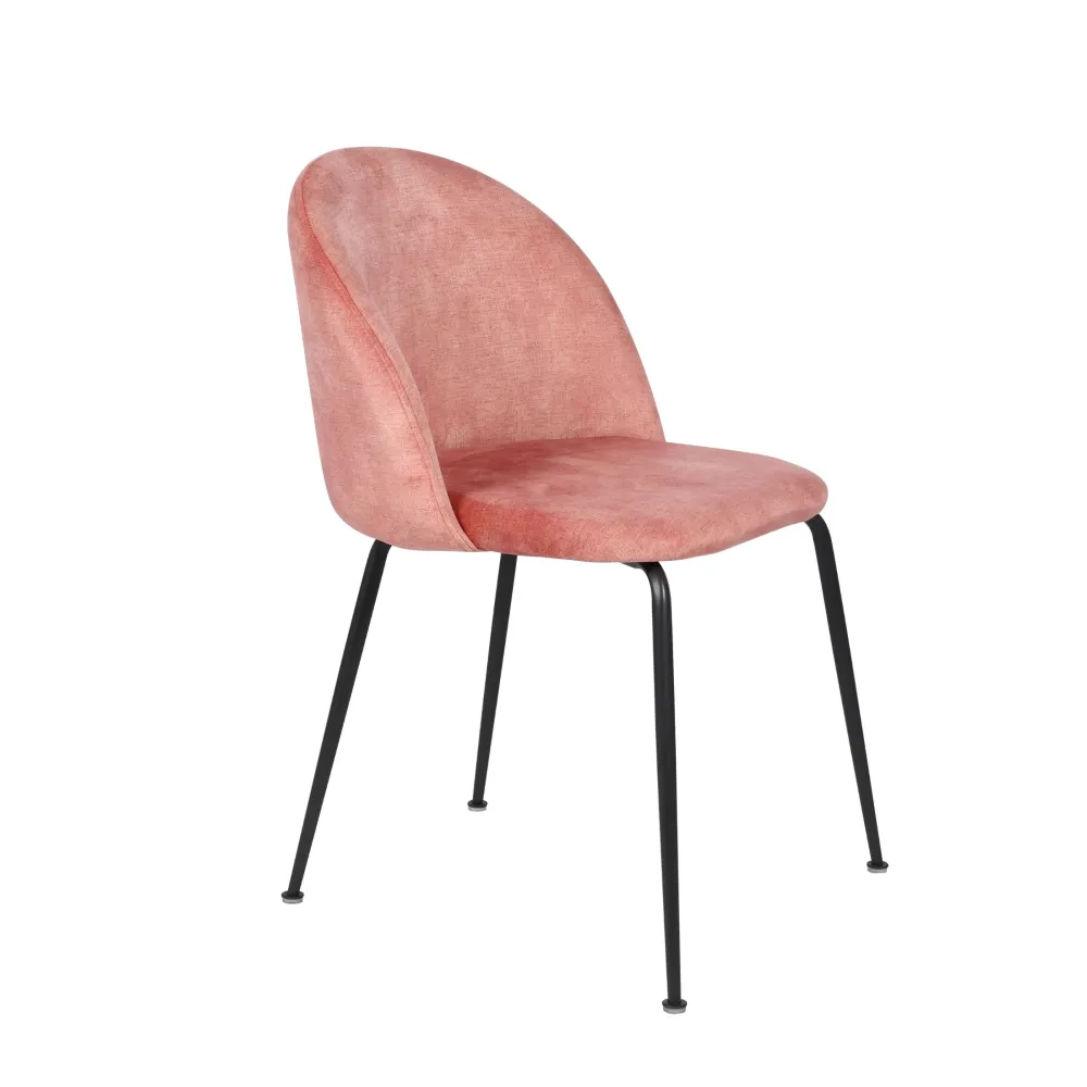 Set di sedie imbottite velluto "Lumina" con gambe metallo cm 45x55 79h Stones