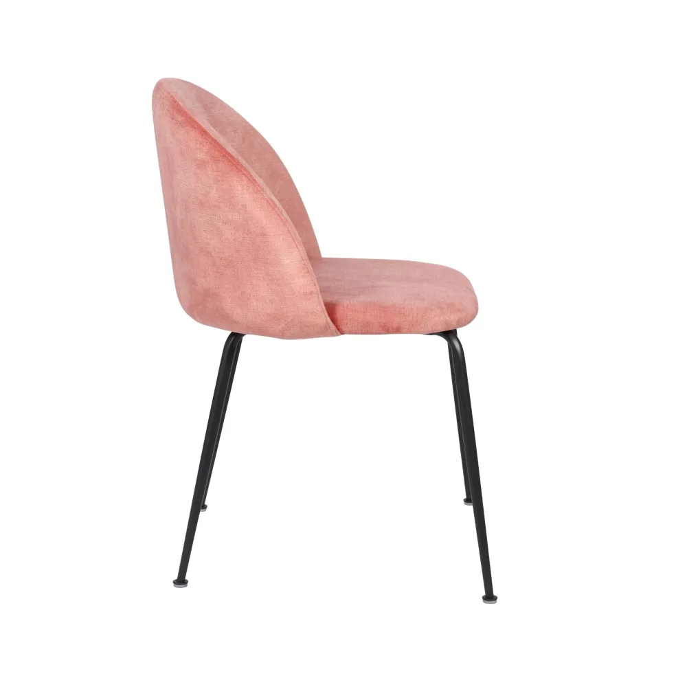 Set di sedie imbottite velluto "Lumina" con gambe metallo cm 45x55 79h Stones