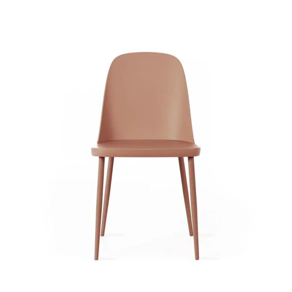 Set di sedie moderne polipropilene "Paola" con gambe metallo verniciato Stones