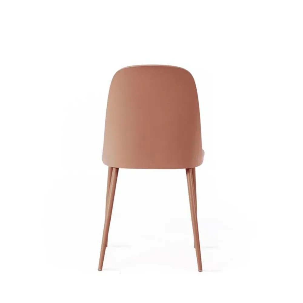 Set di sedie moderne polipropilene "Paola" con gambe metallo verniciato Stones
