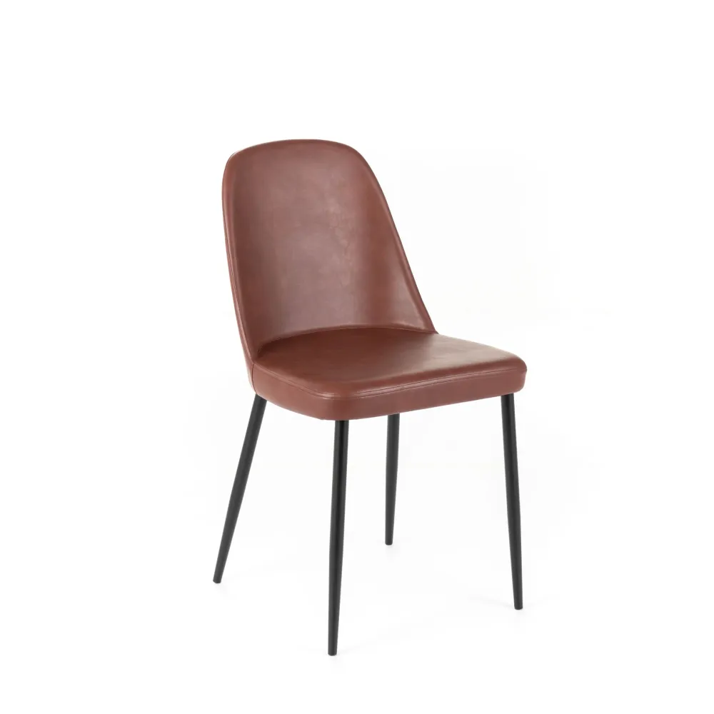 Set di sedie moderne da pranzo "Damasco" imbottite similpelle soft touch Stones