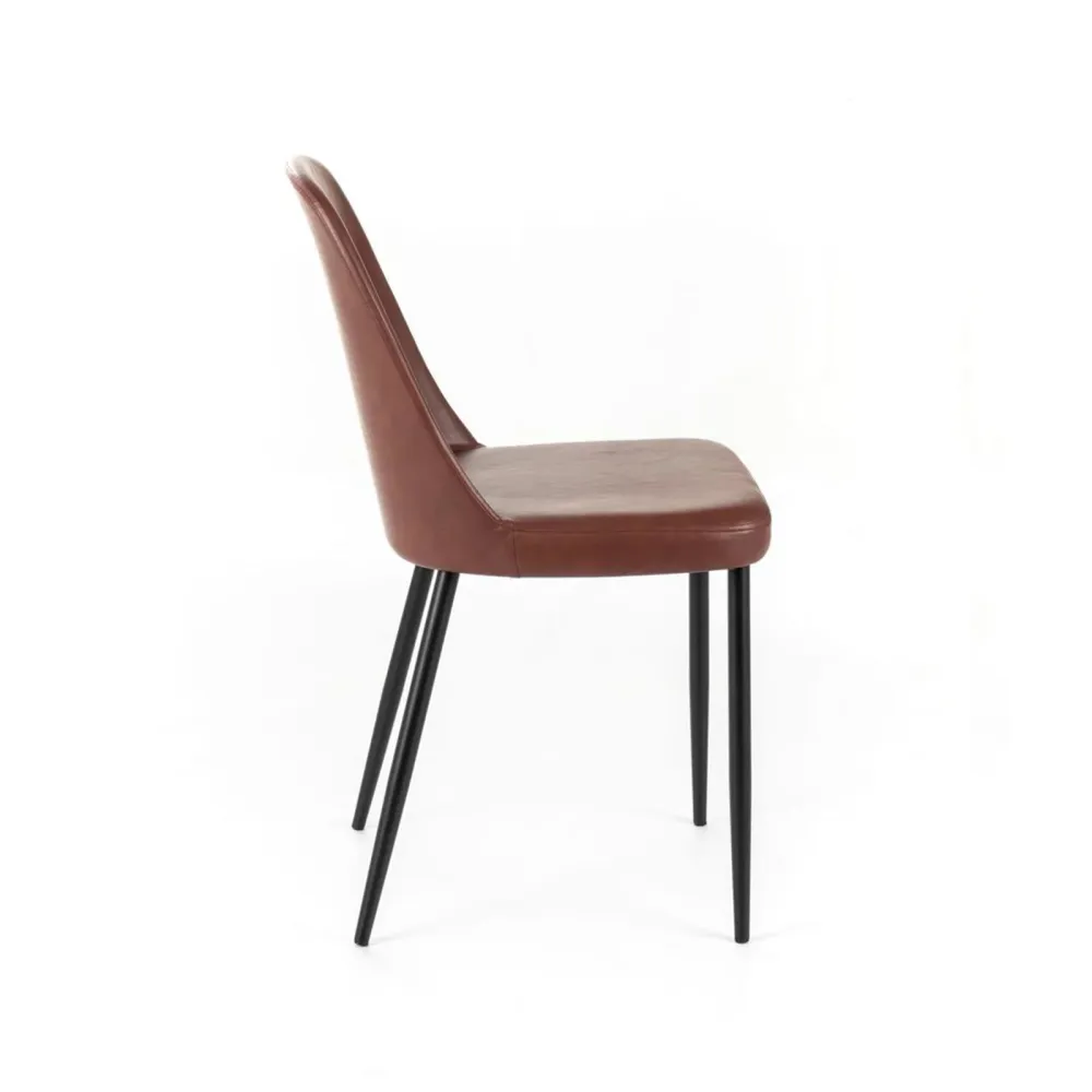 Set di sedie moderne da pranzo "Damasco" imbottite similpelle soft touch Stones