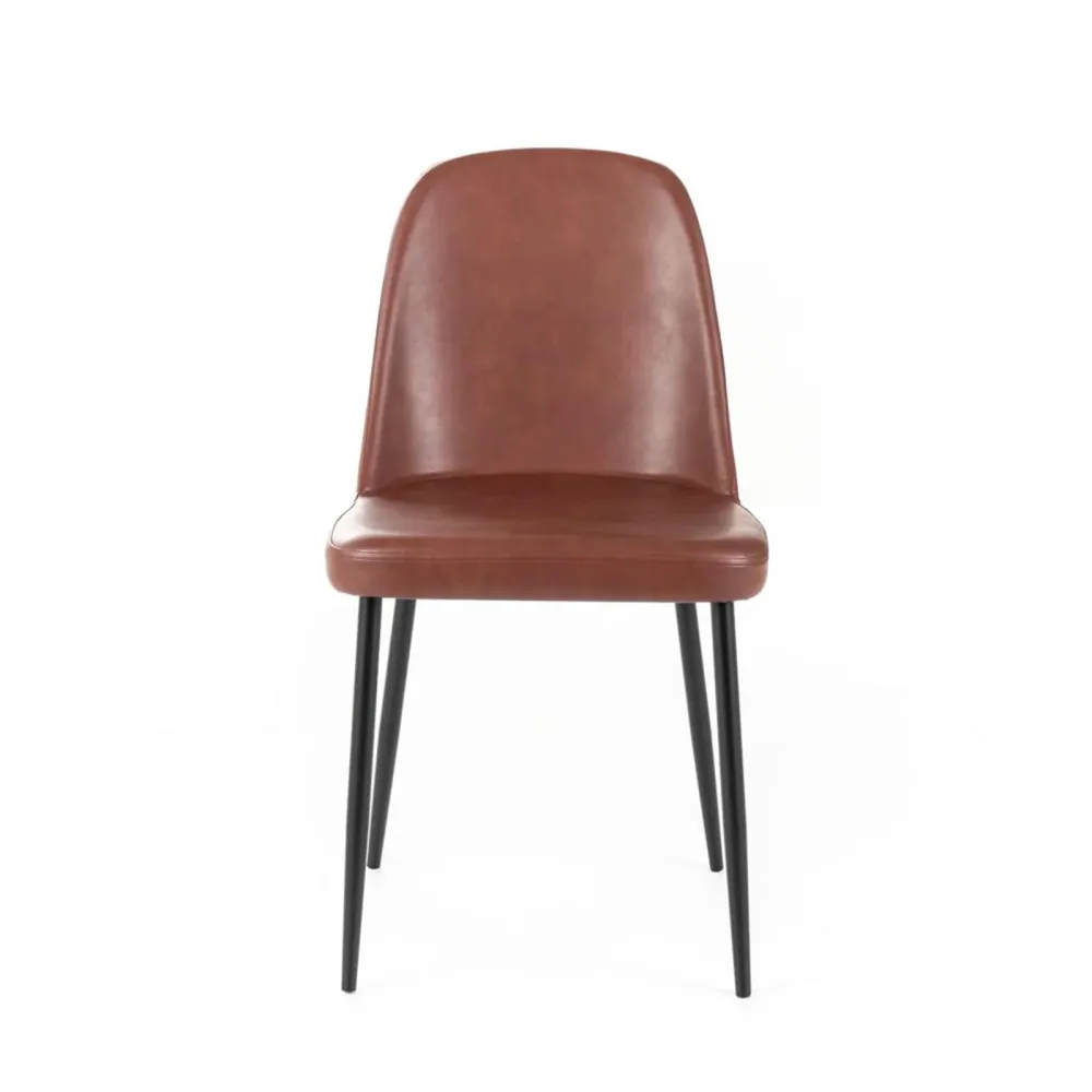 Set di sedie moderne da pranzo "Damasco" imbottite similpelle soft touch Stones
