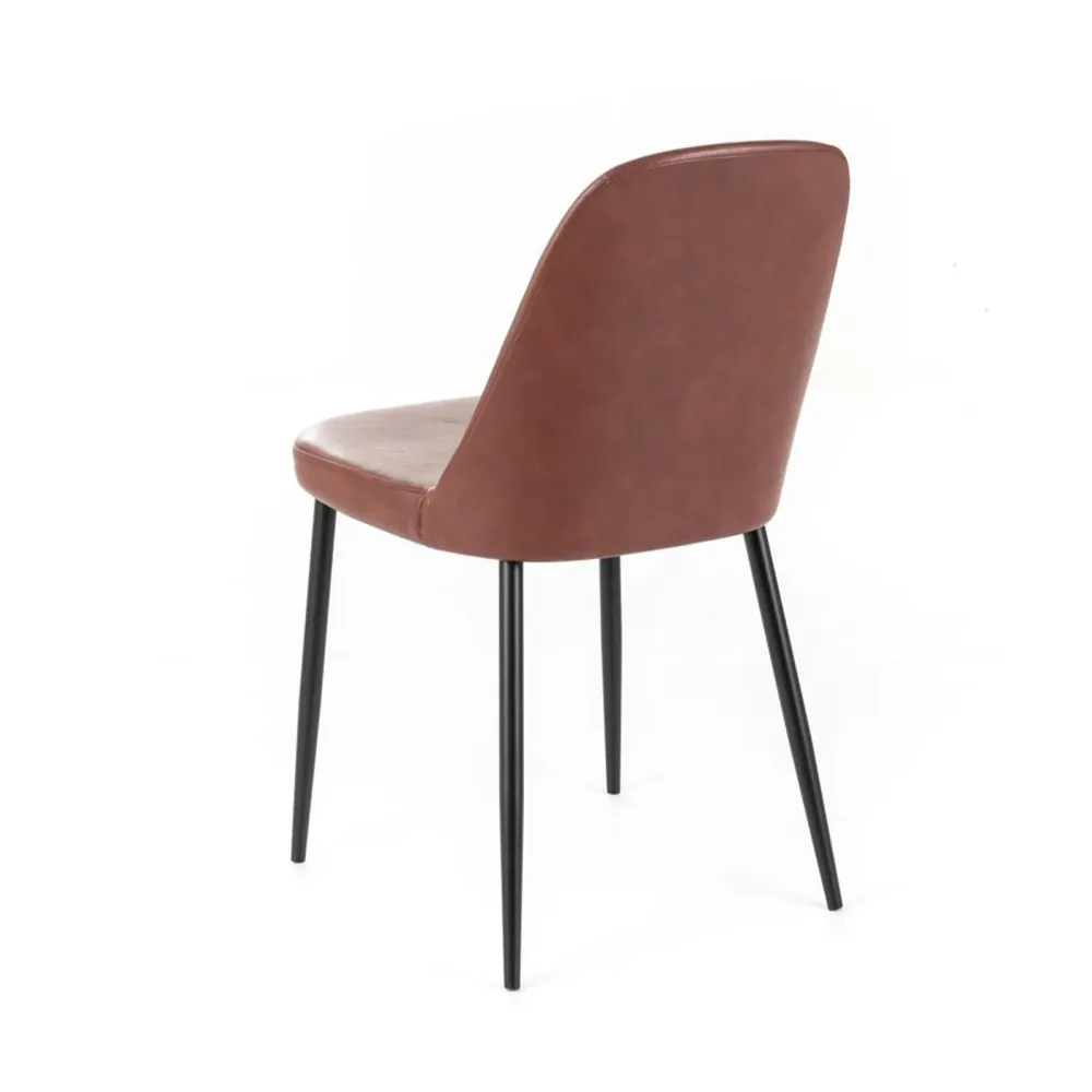 Set di sedie moderne da pranzo "Damasco" imbottite similpelle soft touch Stones