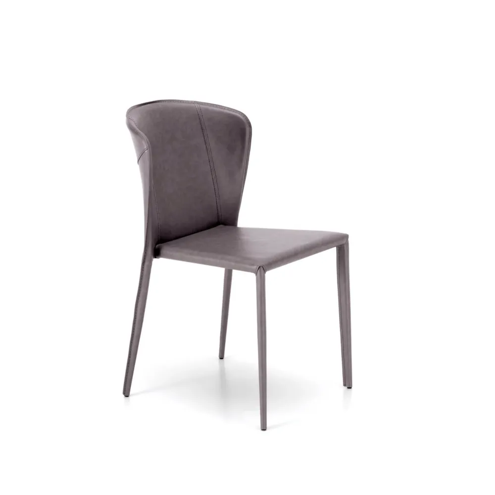 Set di sedie moderne similcuoio "Glicine" da soggiorno eleganti cm 56x49 82h Stones
