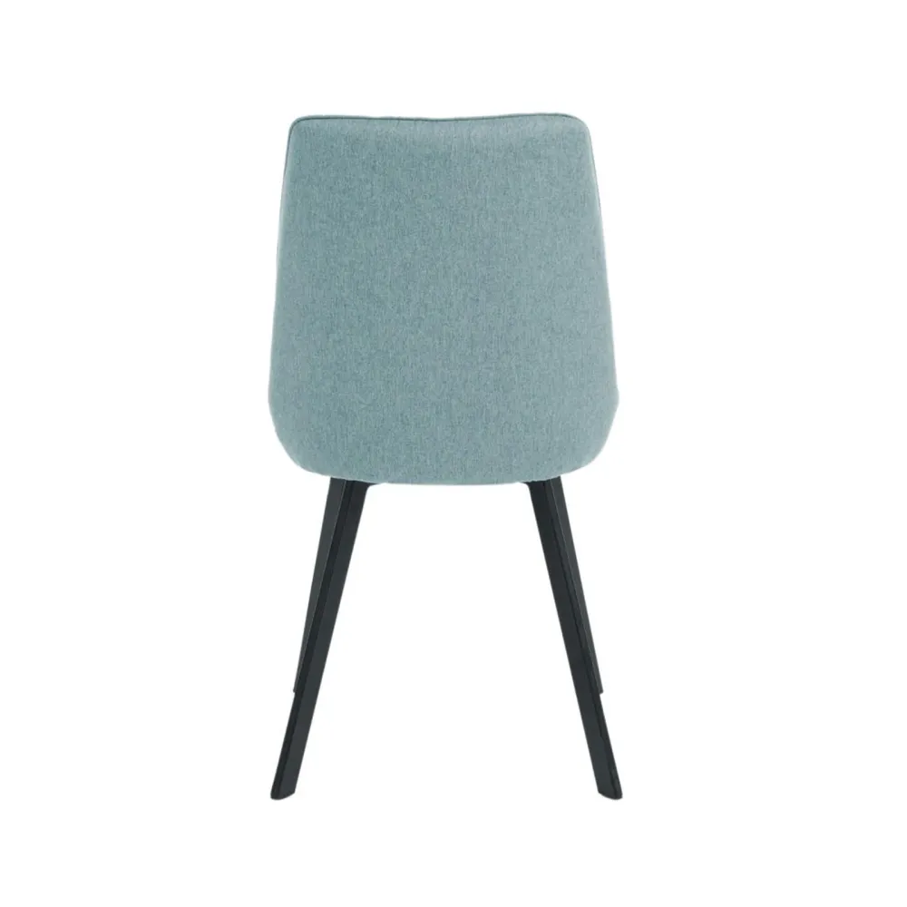 Set di sedie moderne tessuto da soggiorno "Woody" con gambe metallo cm 46x57 80h Stones