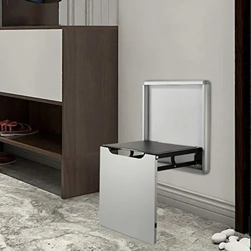 Sgabello Muro Lega di Alluminio Sgabello Parete Nascosto Sgabello Pieghevole Parete Sedia Portico Sgabello Cambia Scarpe S...