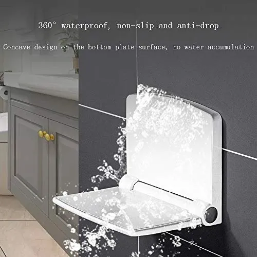stool Bagno Sgabelli Muro Sgabelli da Parete Bagno Sgabelli Pieghevoli Sedile Antiscivolo Sgabelli Muro Pieghevole Sgabell...