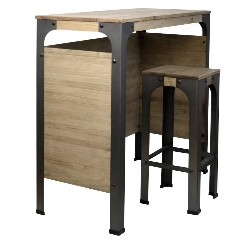 Bancone vintage industriale legno e metallo styleindus