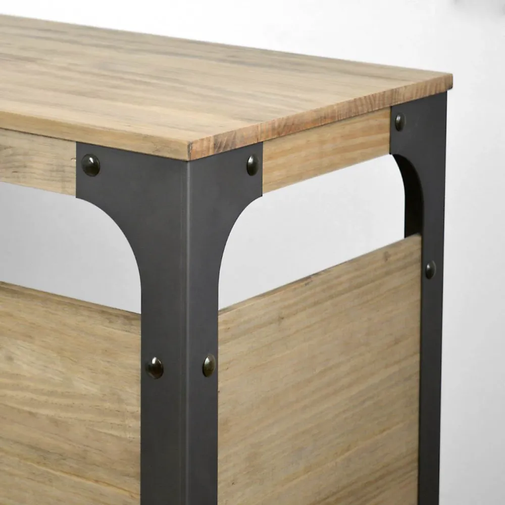 Bancone vintage industriale legno e metallo styleindus