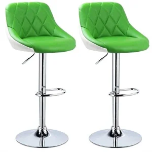 Suge Bar Sedie Colazione Cucina sgabelli Pelle Sedie Bar Chrome poggiapiedi Stoolwith Schienale - Bar Stool Retro Sedia da...