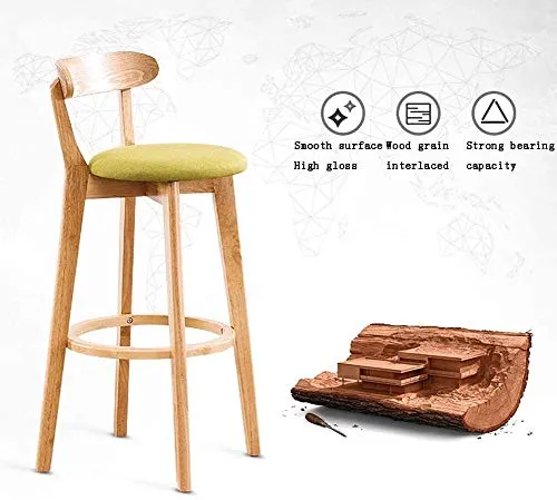 Suge Sgabelli da Bar, Colazione Pianale da Cucina sedie Moderne Minimalist Bar Stool - Spessa Schienale e Cuscino - Telaio...
