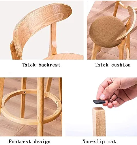 Suge Sgabelli da Bar, Colazione Pianale da Cucina sedie Moderne Minimalist Bar Stool - Spessa Schienale e Cuscino - Telaio...