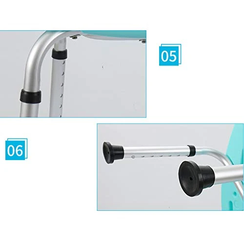 Sgabello da Doccia Pieghevole per Sedia da Bagno Sedile 5 Sgabelli da Doccia Regolabili Altezza per disabili/Elder/Incinta...