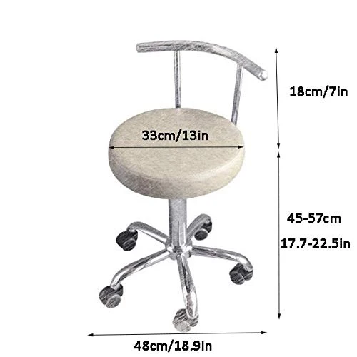SXRDZ Gambe Chair Sgabello su rotelle, Nail Sgabello con Blue PU sedile pelle sintetica, Altezza regolabile 43-55 cm, peso...