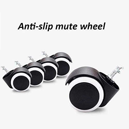 SXRDZ Gambe Chair Sgabello su rotelle, Nail Sgabello con Blue PU sedile pelle sintetica, Altezza regolabile 43-55 cm, peso...