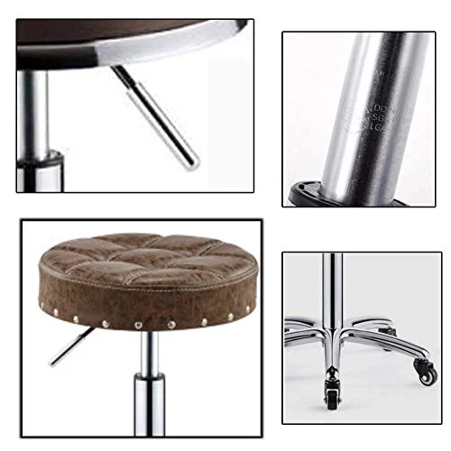 SXRDZ Pelle Regolabile Idraulico rotolamento Girevole Salon Chair Sgabello Tatuaggio Massaggio Viso Spa Sgabello Sedia del...