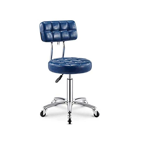 SXRDZ Sgabello con rotelle con Schienale con Girevole Idraulico Gas Sollevare Massage Chair di Bellezza Sgabello su Ruote...