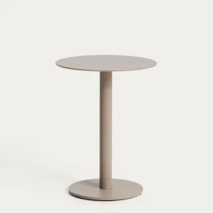 Tavolino Asinara alluminio tortora, Ø 40 cm