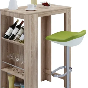 Tavolino da bar legno H. 110 x L. 80/110 x P. 50 cm