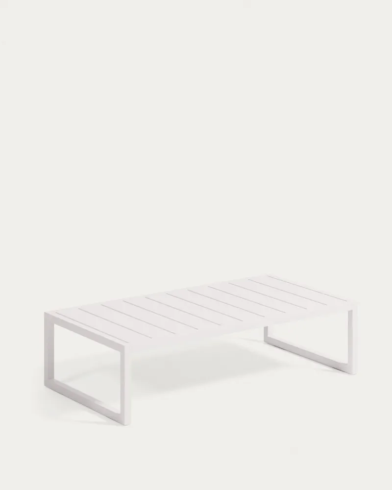 Tavolino Comova 100% outdoor realizzato alluminio bianco 60 x 114 cm