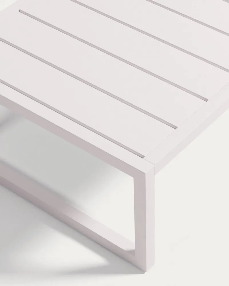 Tavolino Comova 100% outdoor realizzato alluminio bianco 60 x 114 cm