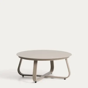Tavolino da esterno Tamaris alluminio color tortora Ø 80 cm