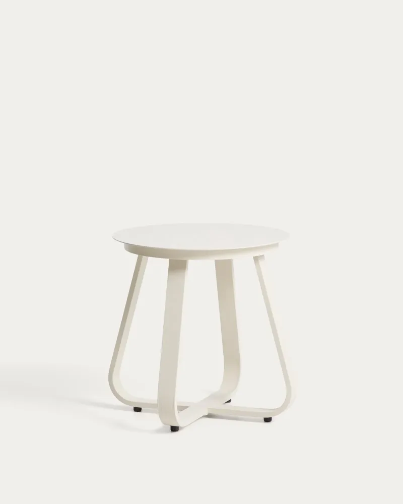 Tavolino da esterno Tamaris alluminio ecrù Ø 48 cm