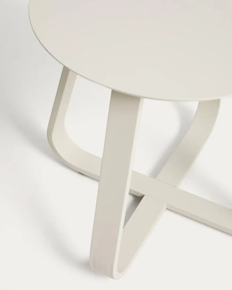 Tavolino da esterno Tamaris alluminio ecrù Ø 48 cm