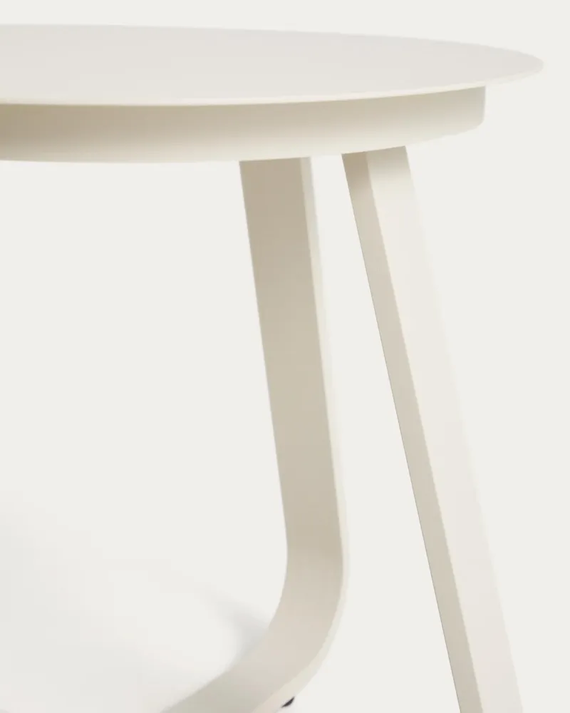 Tavolino da esterno Tamaris alluminio ecrù Ø 48 cm