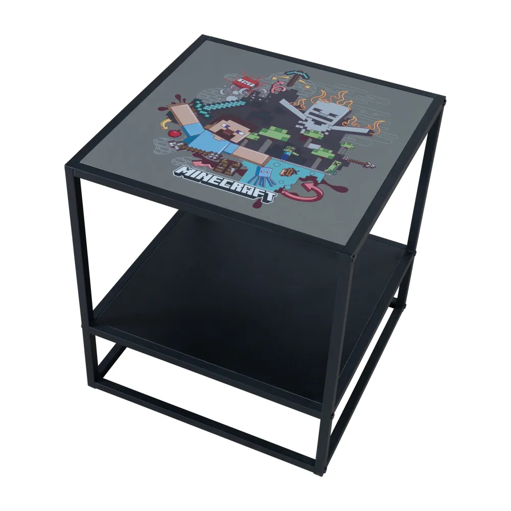 Tavolino 'Minecraft' - comodino con 1 ripiano - stampa decorativa