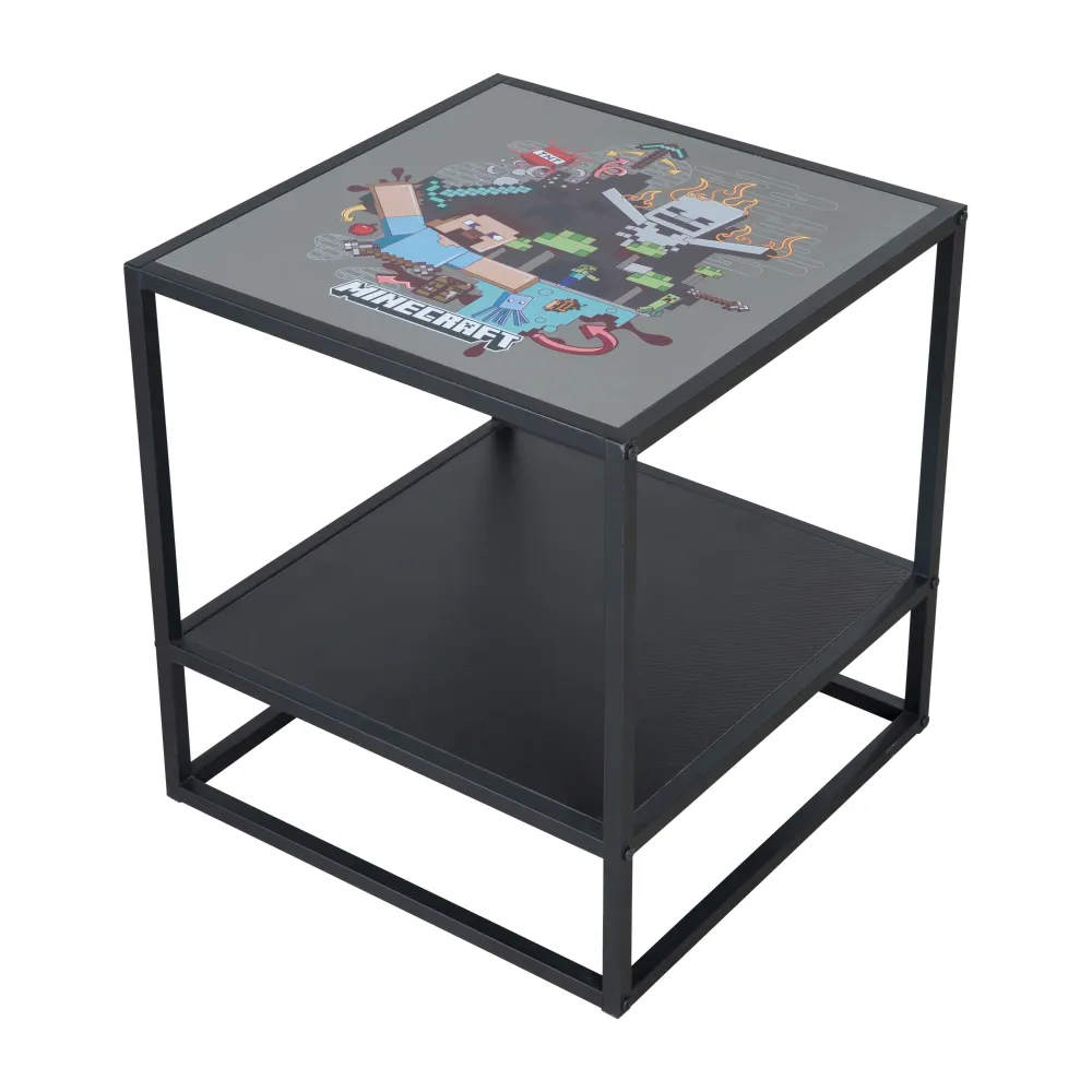 Tavolino 'Minecraft' - comodino con 1 ripiano - stampa decorativa