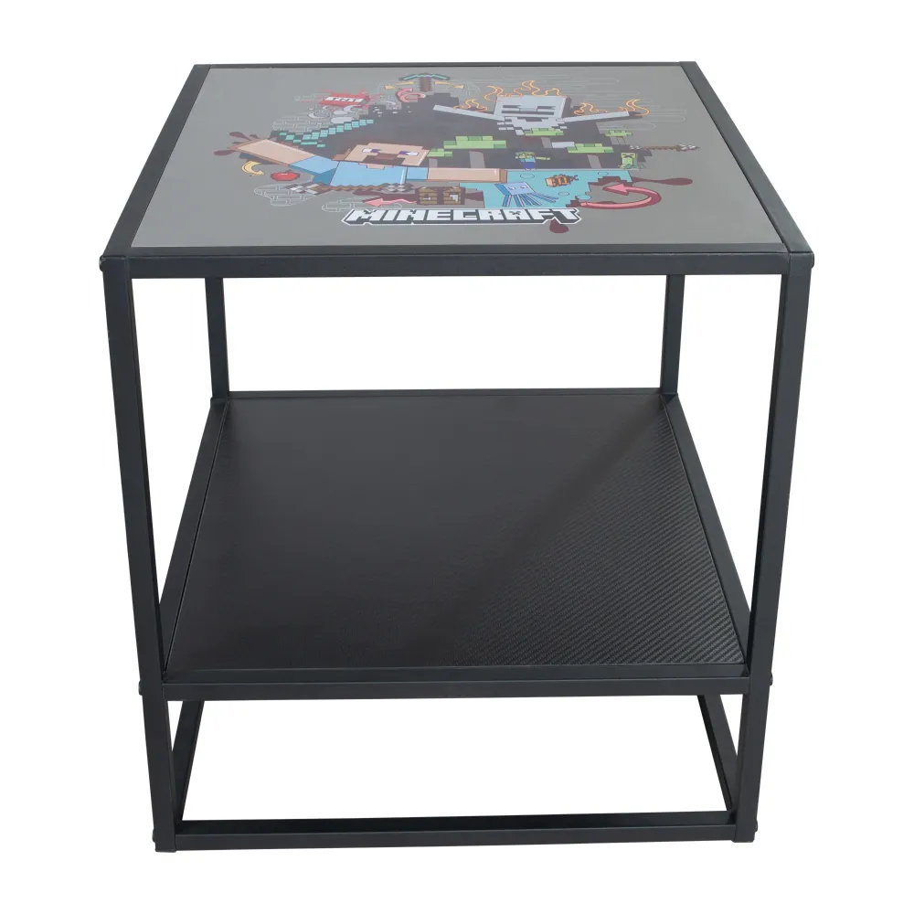 Tavolino 'Minecraft' - comodino con 1 ripiano - stampa decorativa
