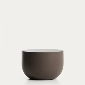 Tavolino rotondo Garbet cemento marrone, Ø 60 cm